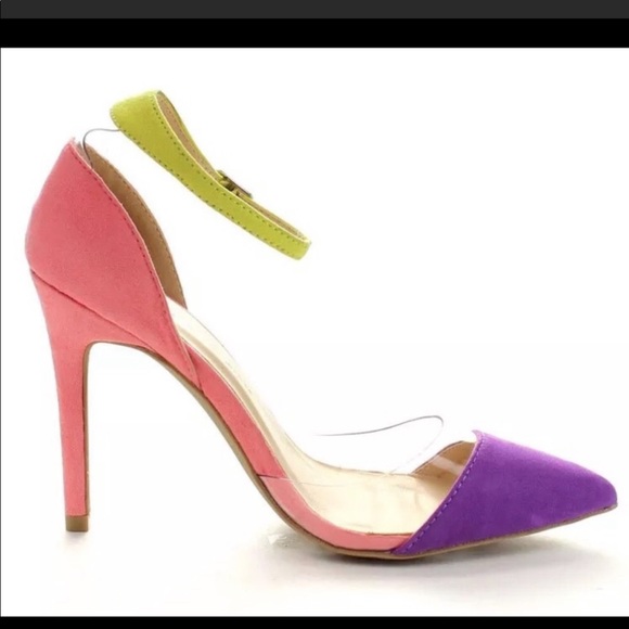 🆕Wild Diva💕 Unique Tri-Color Blocked Heel Sz. 8 - Picture 11 of 11